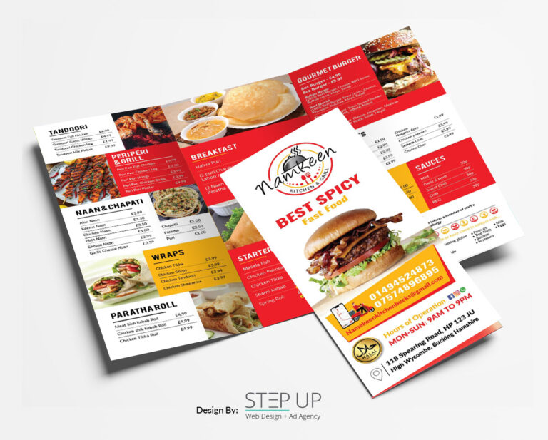 Namkeen Kitchen - Trifold Brochure Design